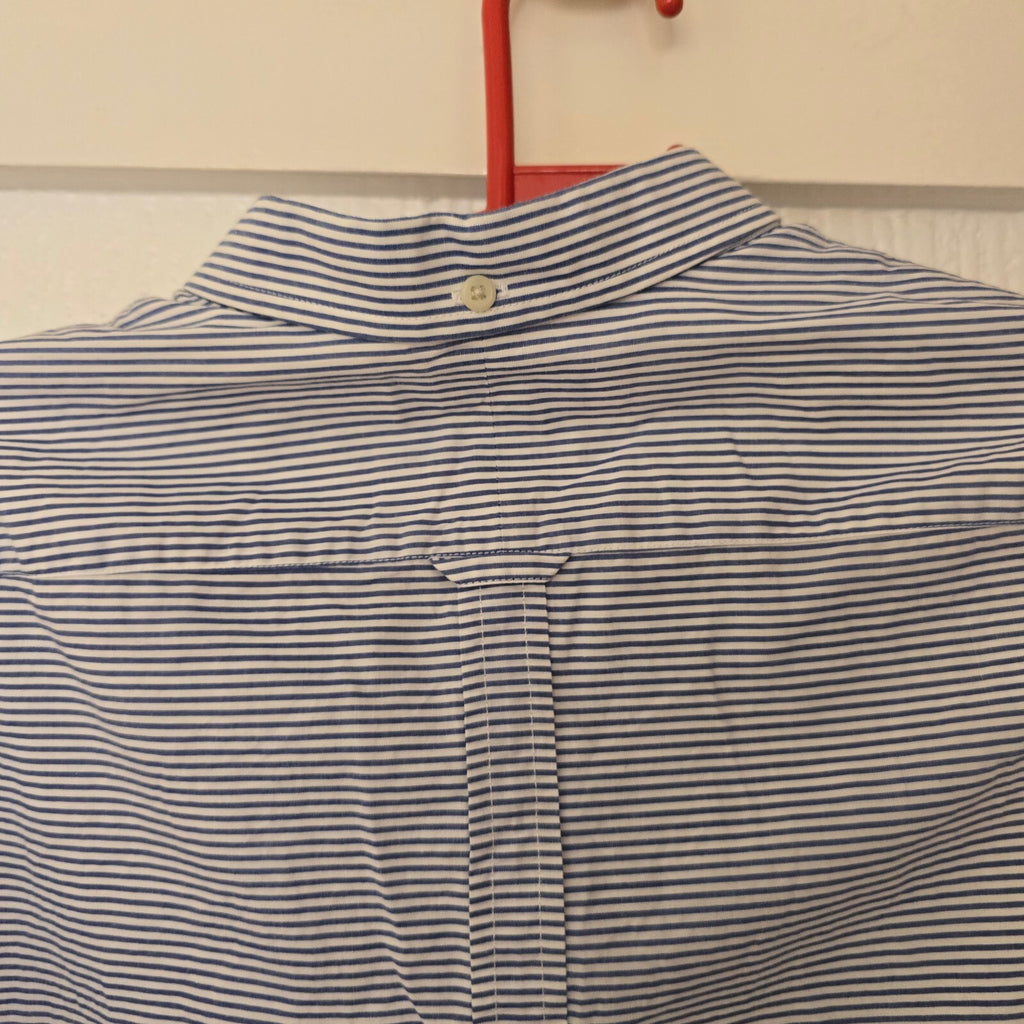 Fred Perry Men's Button-Down Shirt with Blue Stripes White Sleeves, Slim Fit, M