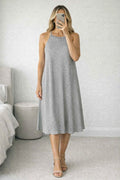 COS Grey Sleeveless Maxi Dress with Ruffle neck Detail, size XS, BNWT