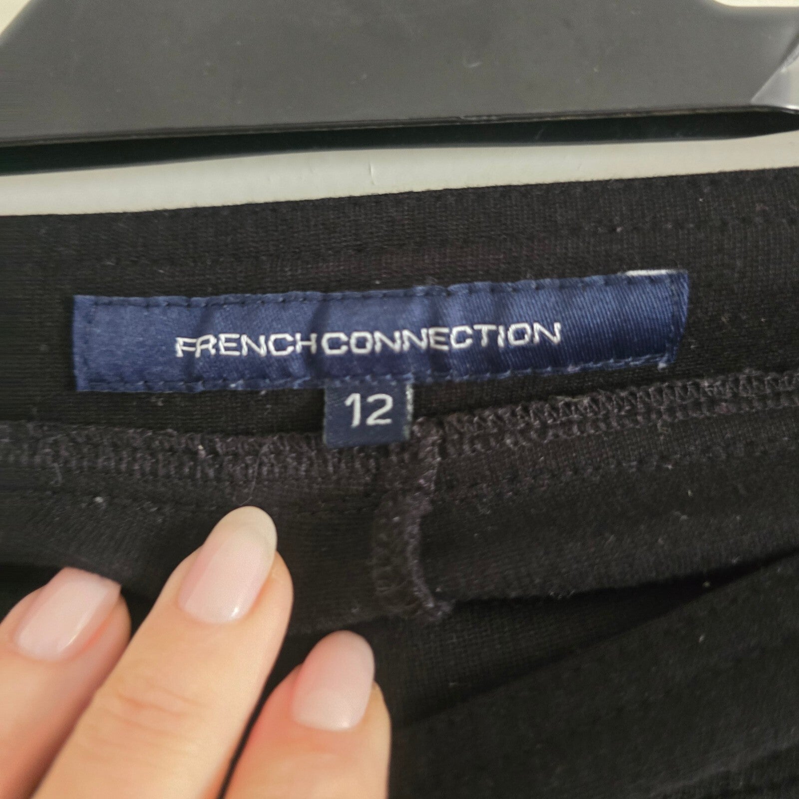 French Connection Black Slim Fit Tailored Smart Leggings Trousers Size 12