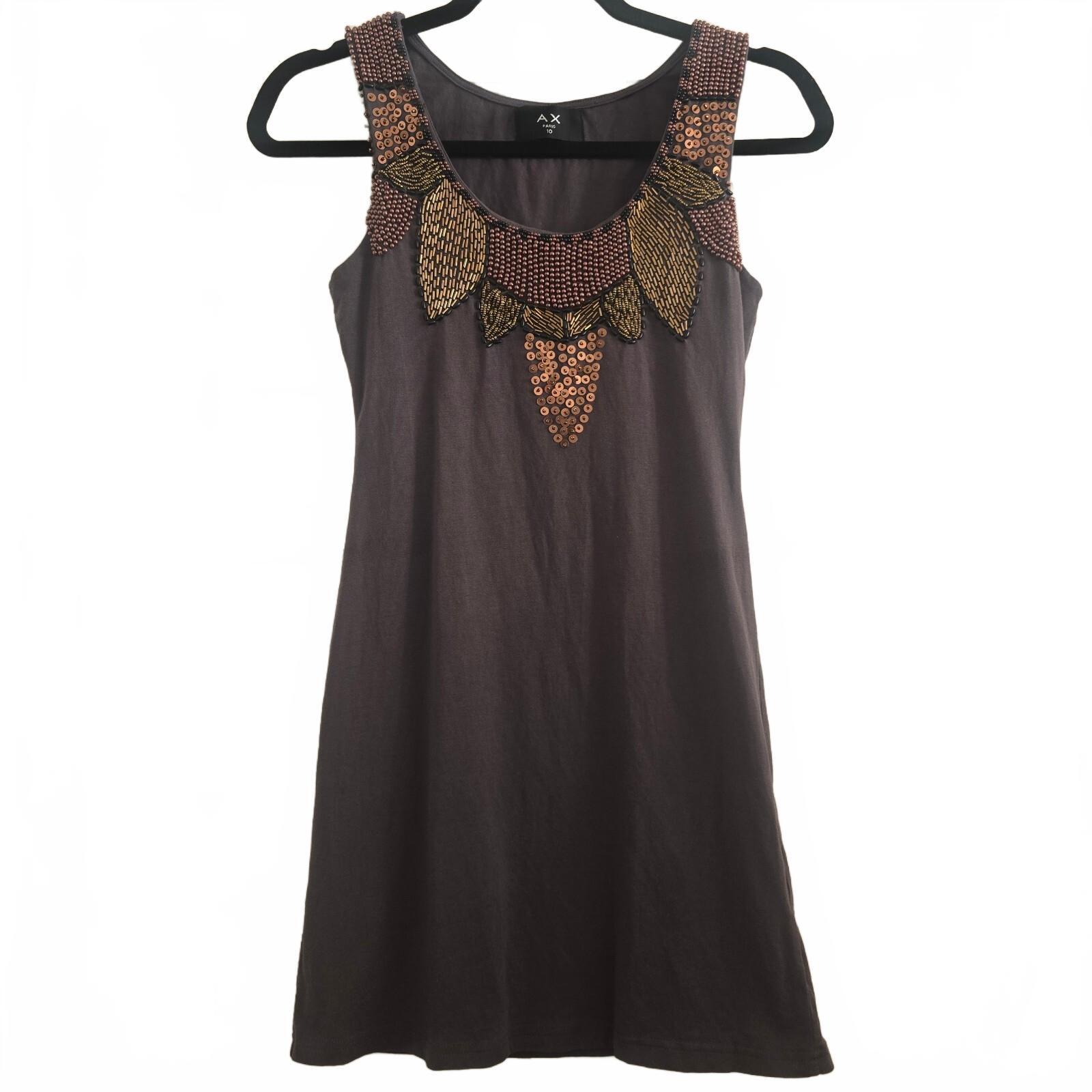 AX Paris Embellished Sleeveless Mini Dress Size 10, jersey bodycon