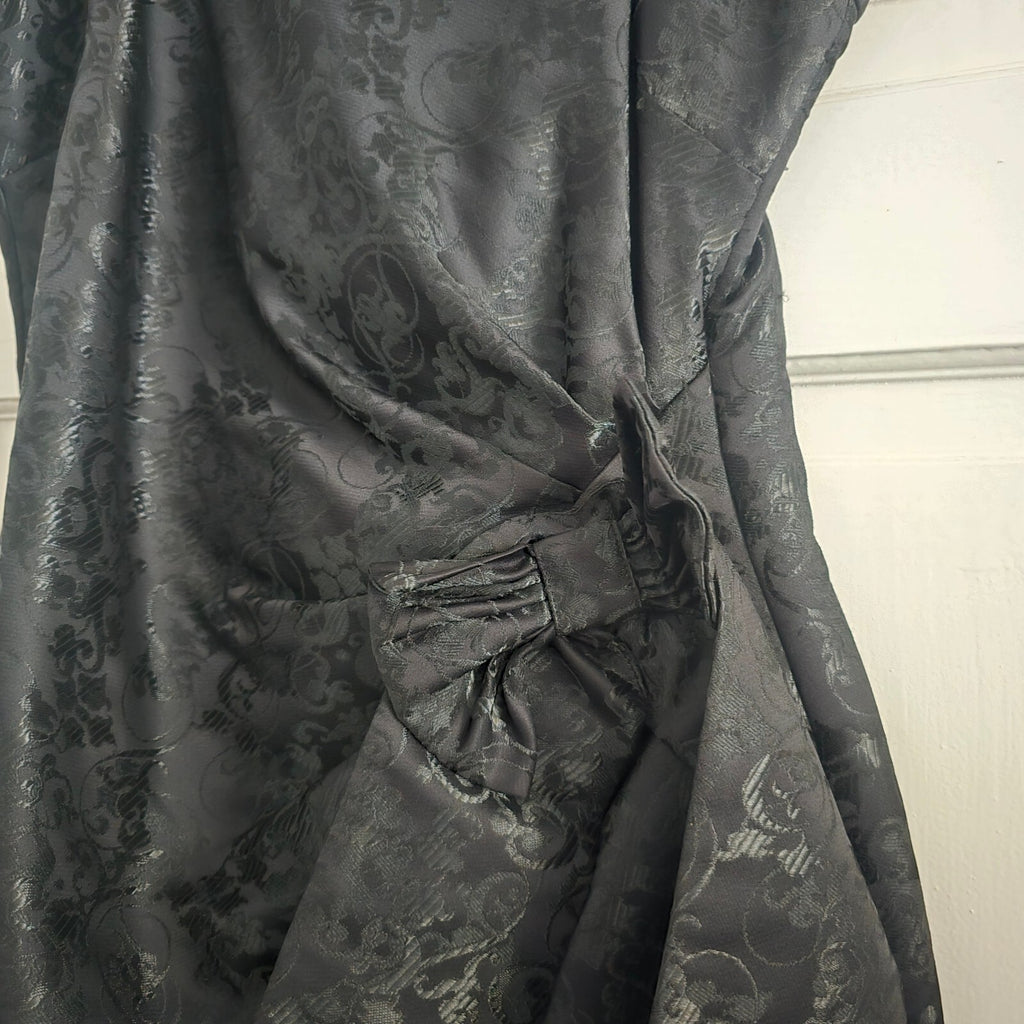 Marks & Spencer Autograph Black Jacquard Spaghetti Strap Dress UK 12, party glam