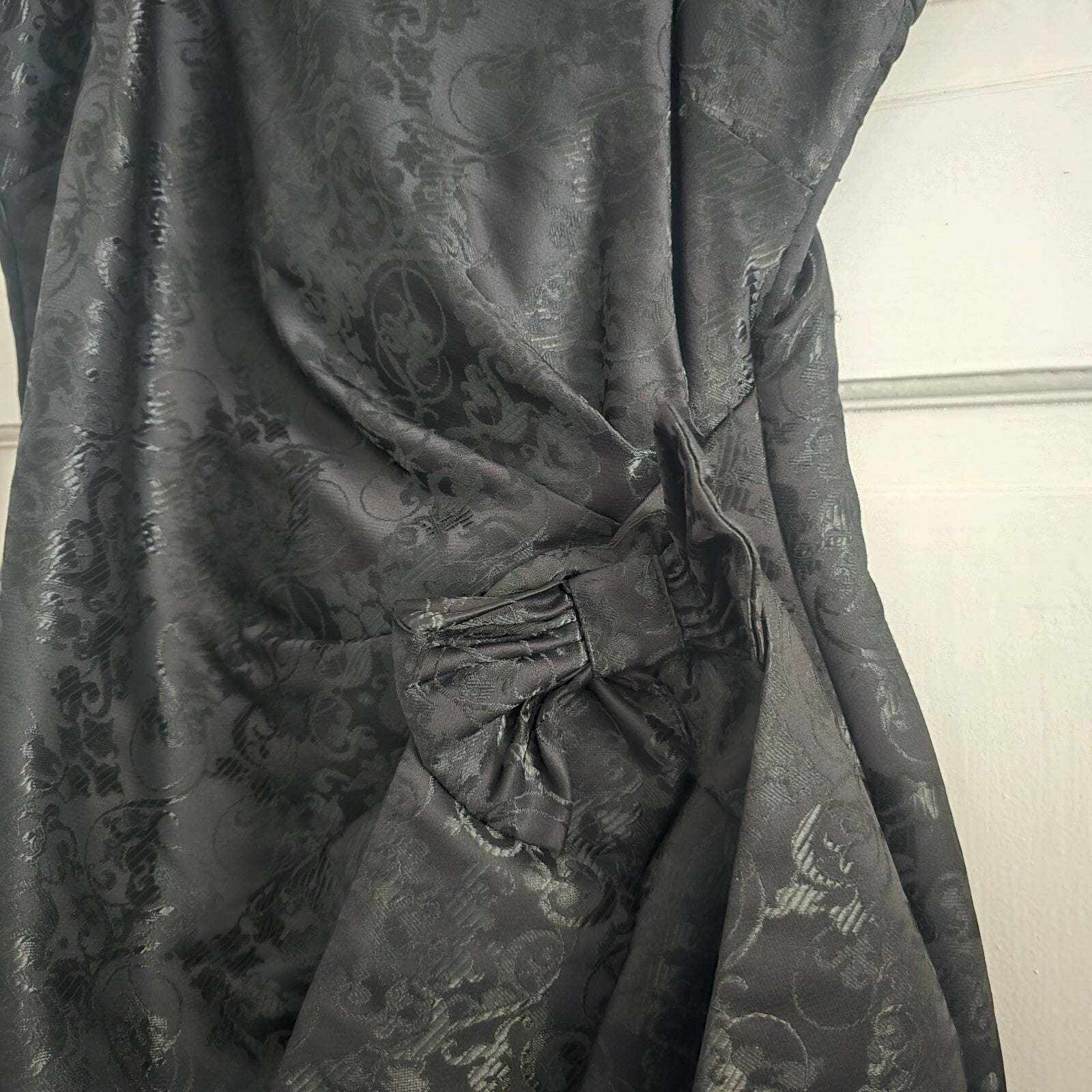 Marks & Spencer Autograph Black Jacquard Spaghetti Strap Dress UK 12, party glam