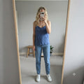 IMI LOA Blue Silk Handmade Camisole Top Size 2 (Size S)