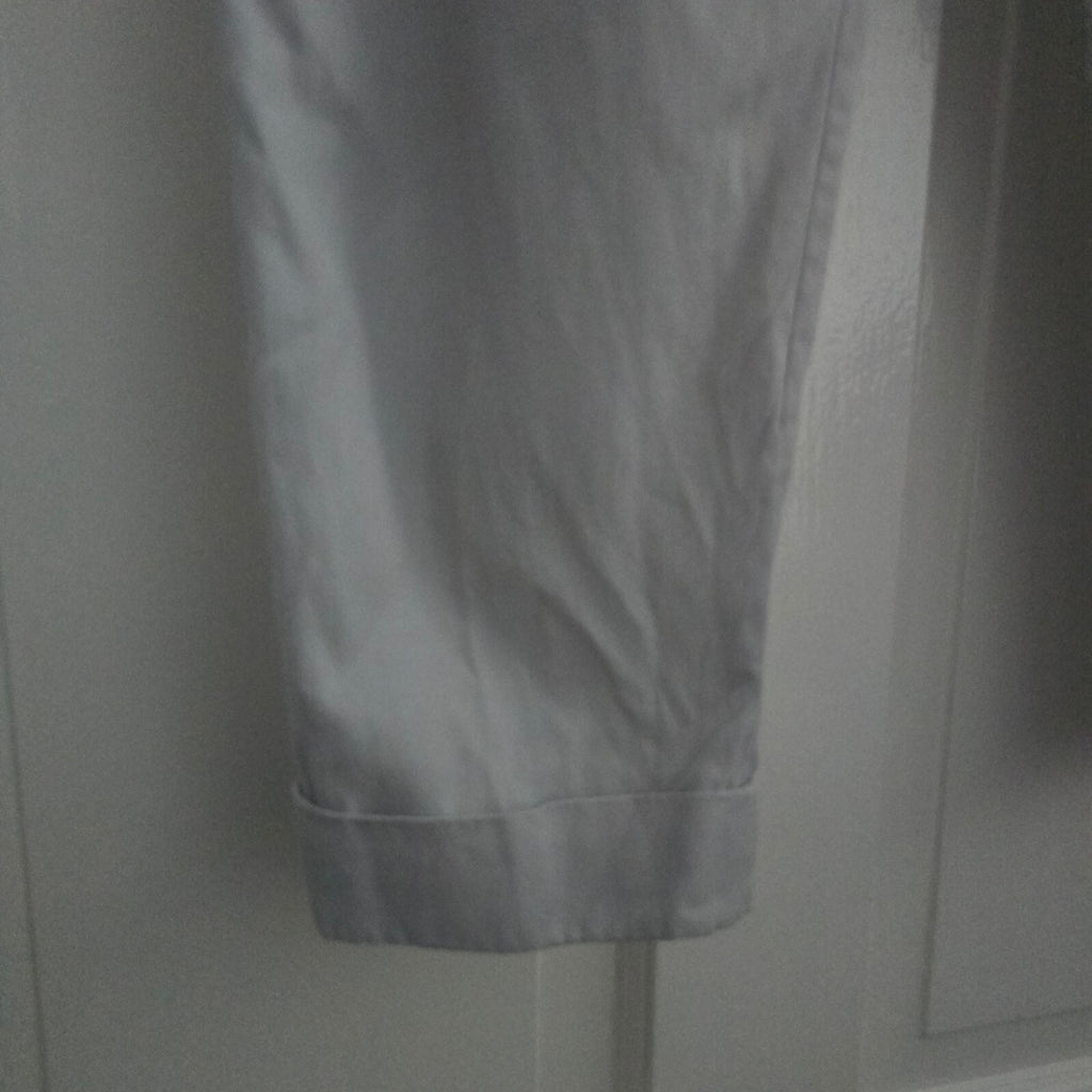 COS Light Grey Tapered Trousers with Hook and Zip Closure size 34 (UK8) turn ups