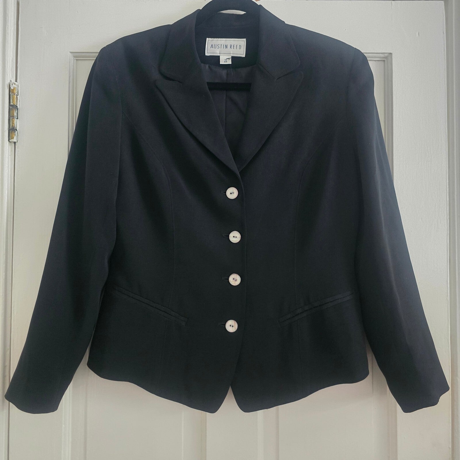 Austin Reed Classic Black Women's Blazer Jacket Size 10 UK