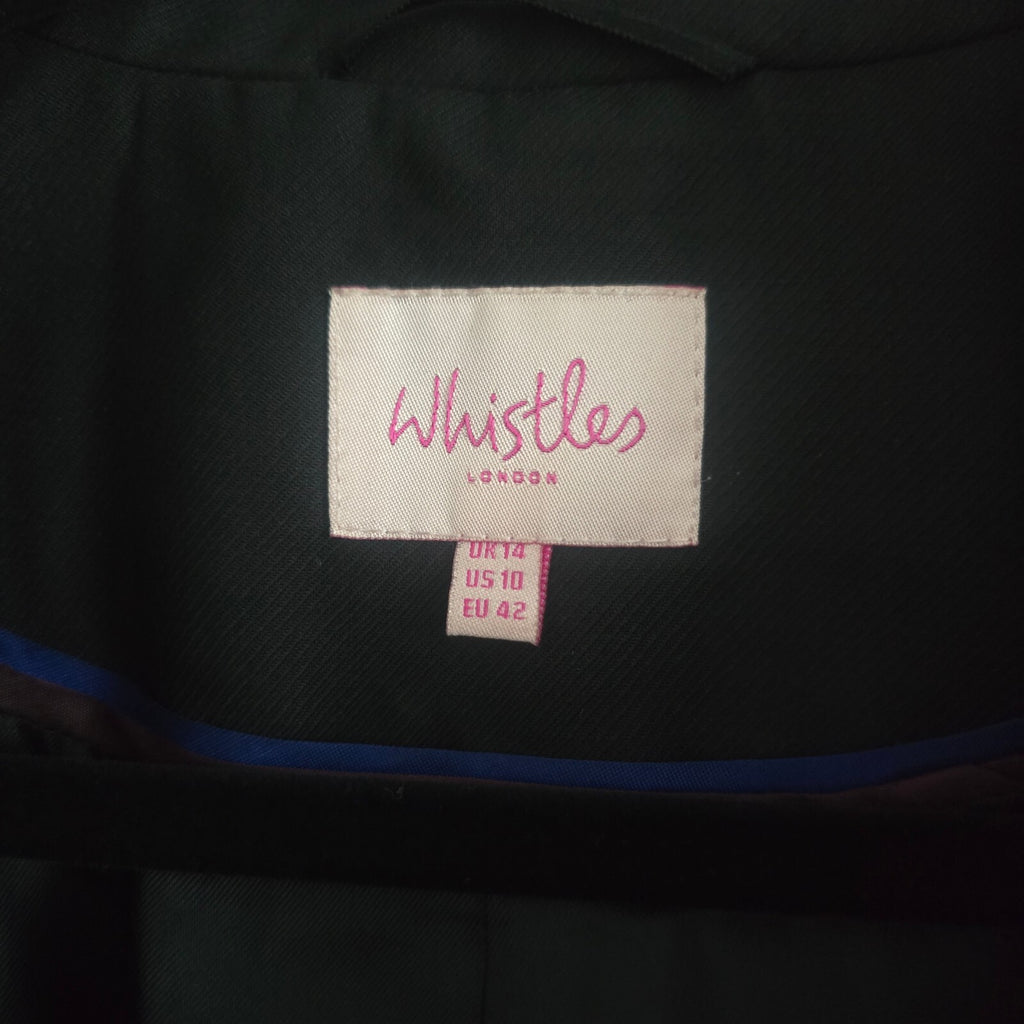 Whistles Black Single-Button Breasted Blazer Jacket UK14 EU42