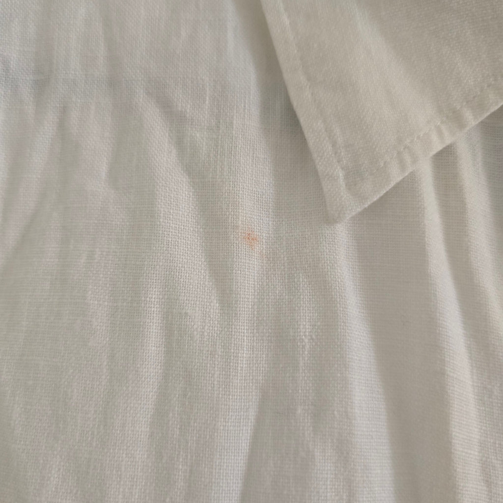 COS White Relaxed Fit Oversized Linen Shirt Dress EUR XS, Midi Length, pockets
