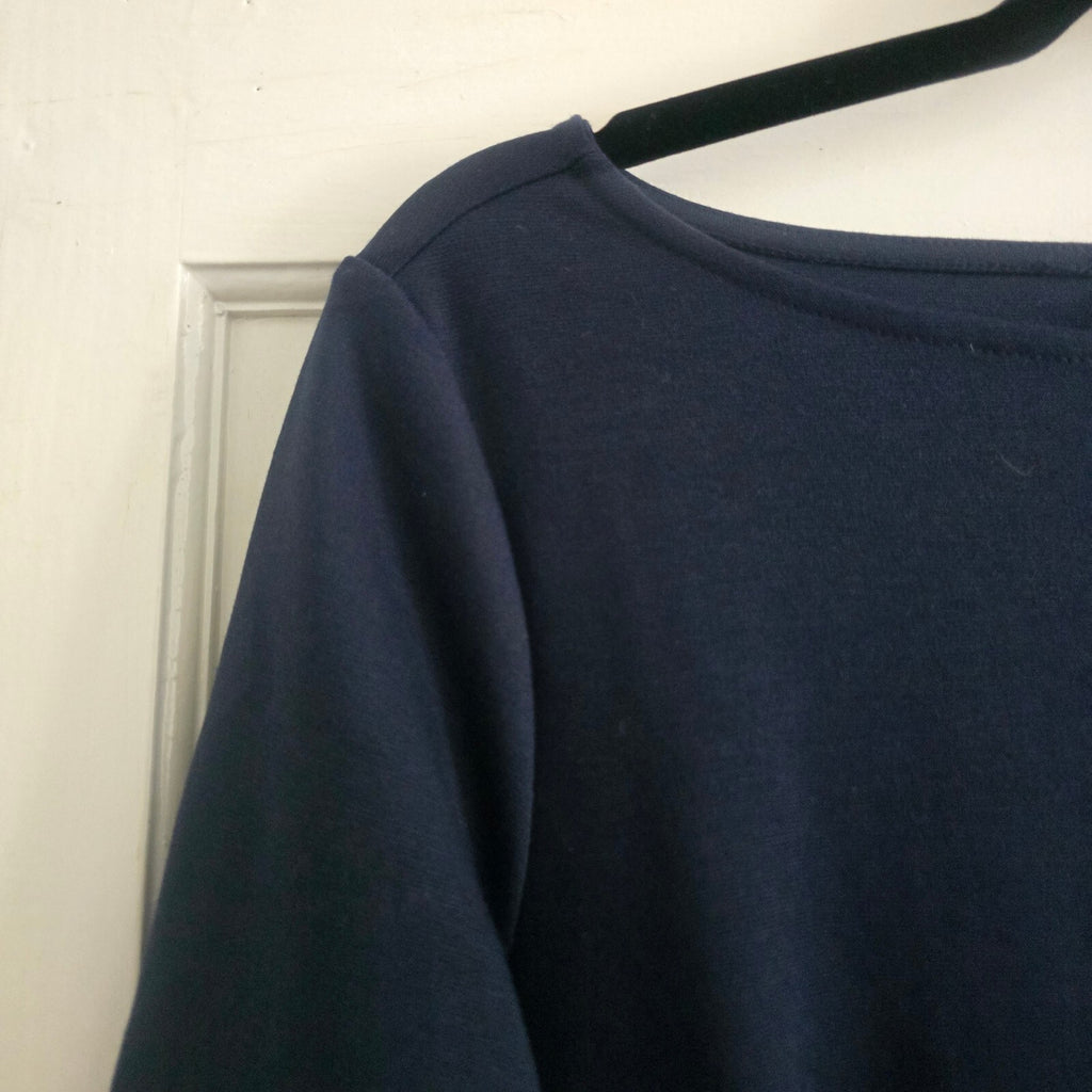Esmara Navy Blue Knee Length Shift Dress Size S BNWT Jersey thick material