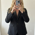 Whistles Black Single-Button Breasted Blazer Jacket UK14 EU42