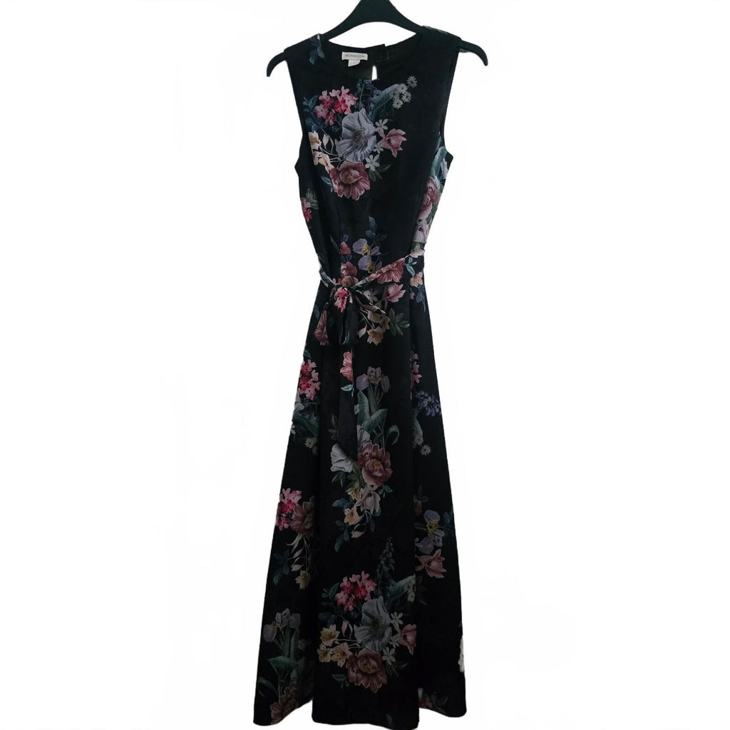 Monsoon Sleeveless Black Floral Maxi Dress with Belt, wedding, summer, glam 8