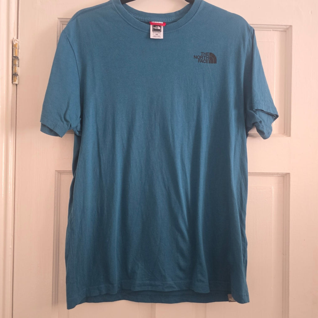 The North Face Men's Blue Graphic Crew Neck T-Shirt, Medium, Premium