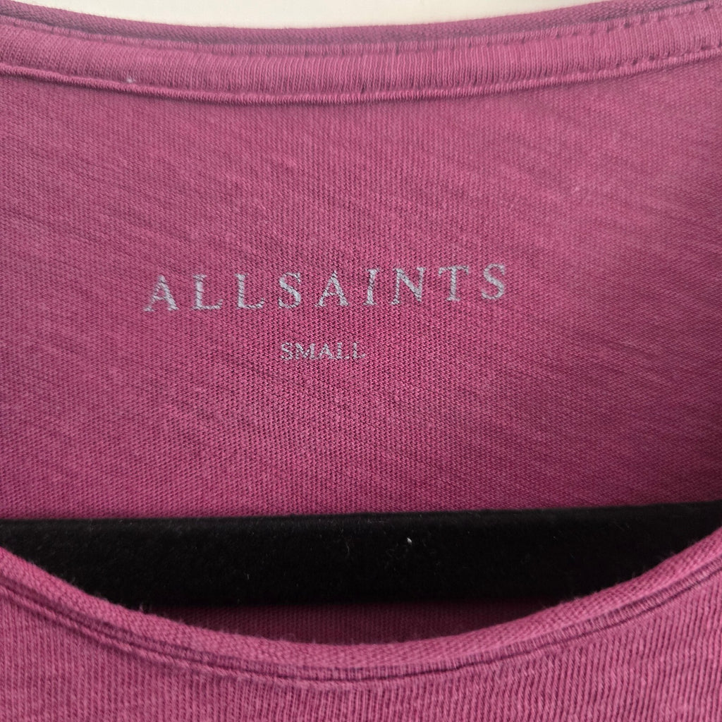 AllSaints Men's Crew Neck T-Shirt in Burgundy