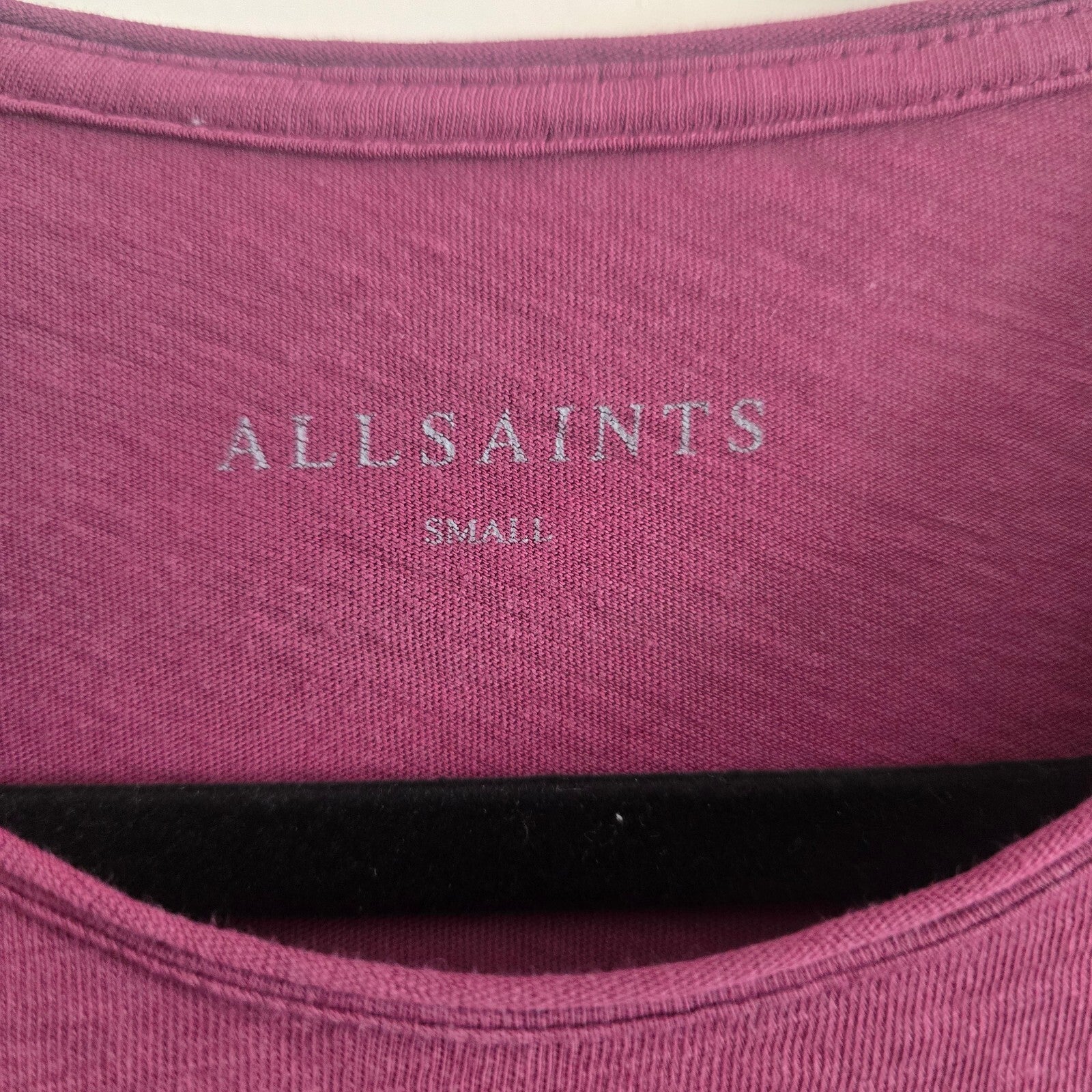 AllSaints Men's Crew Neck T-Shirt in Burgundy