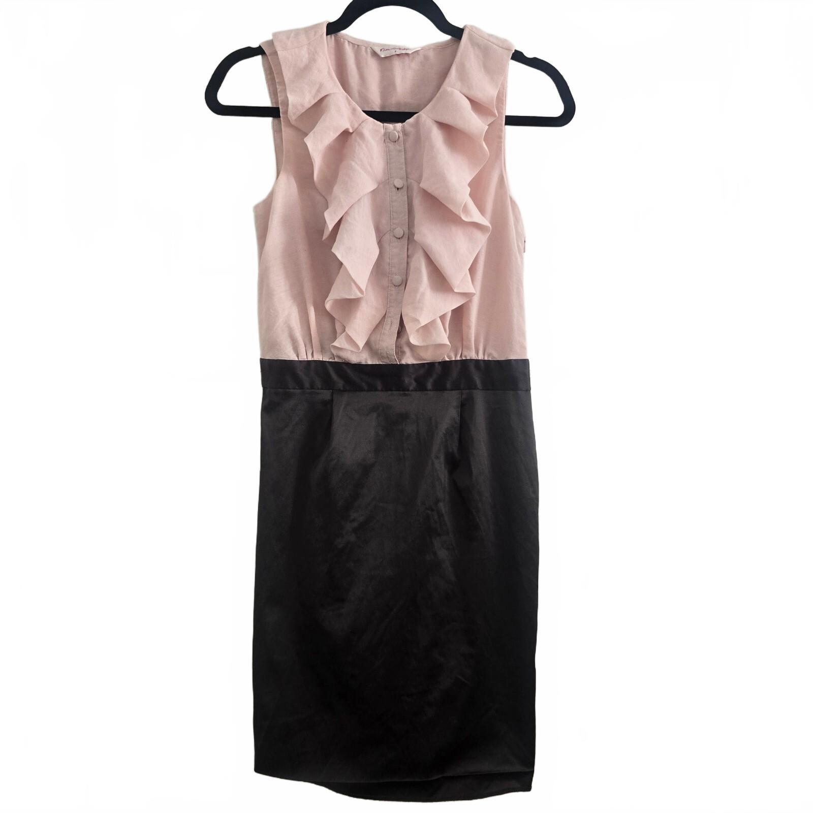 Miss Selfridge Two-Tone Ruffle Front Sleeveless Mini Dress Size 8 y2k