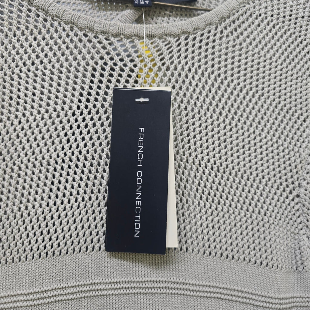 French Connection Danni Cruise Grey Knit Bodycon Dress Size 10, BNWT