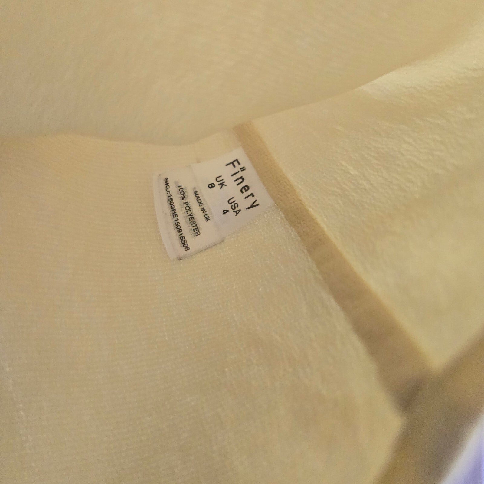Finery Yellow Sleeveless Textured vest top, lightweight UK 8