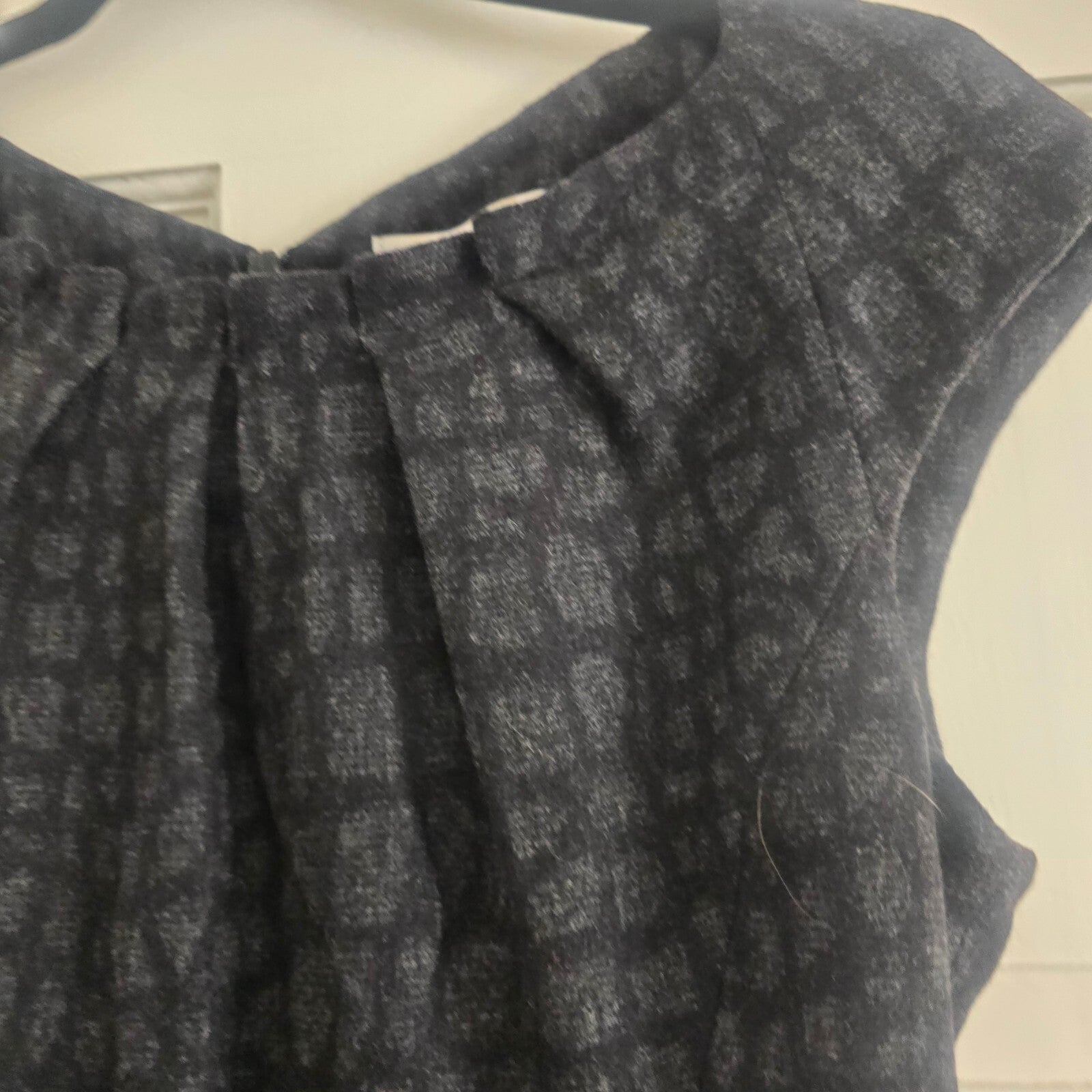 Karen Millen Grey Wool Blend Pencil Dress UK 12, luxury, formal, office