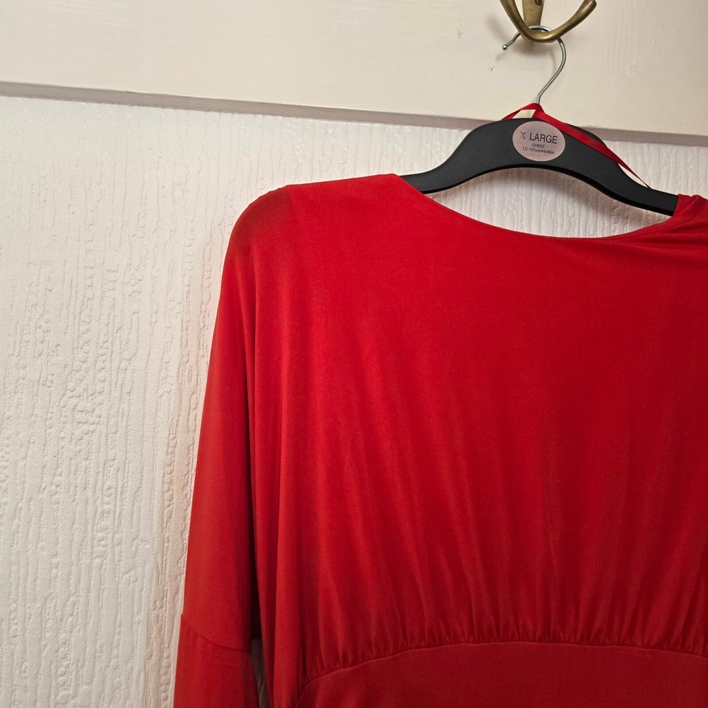 Coast Laurie Jersey Shift Dress Red Size 16, BNWT, ruched jersey stretch