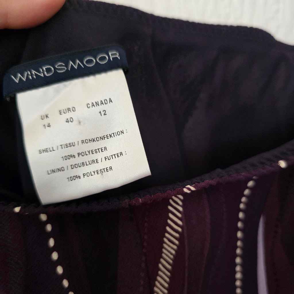 Windsmoor Lilac V-Neck Button Blazer, Purple Patterned Slip Skirt Suit Set coord