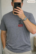 Vans Grey Graphic 'Off The Wall' Mens T-Shirt, size S, streetwear, retro
