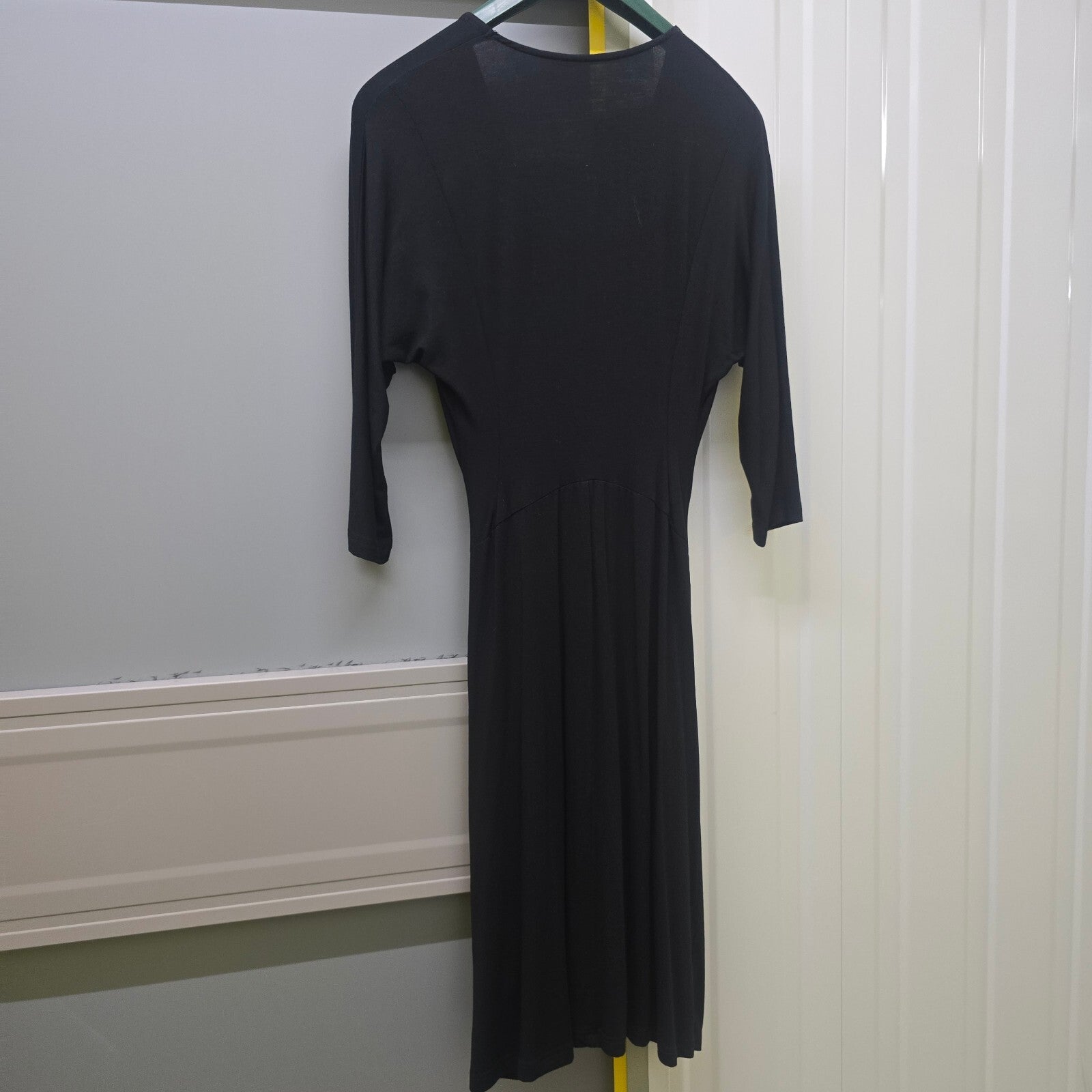Day Birger et Mikkelsen Black Modal Blend Midi Dress with Circular Detail, XS