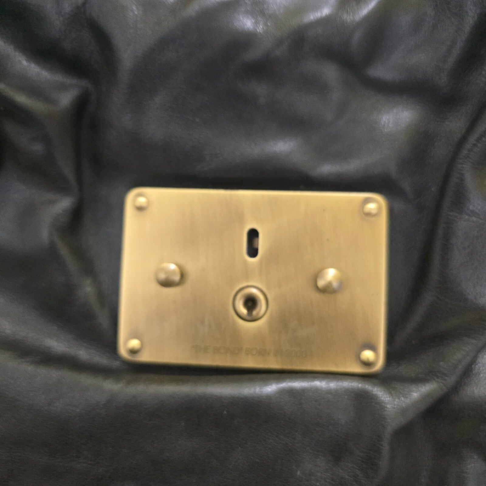Joseph Vintage Leather Black Leather Shoulder Bag with Brass Hardware