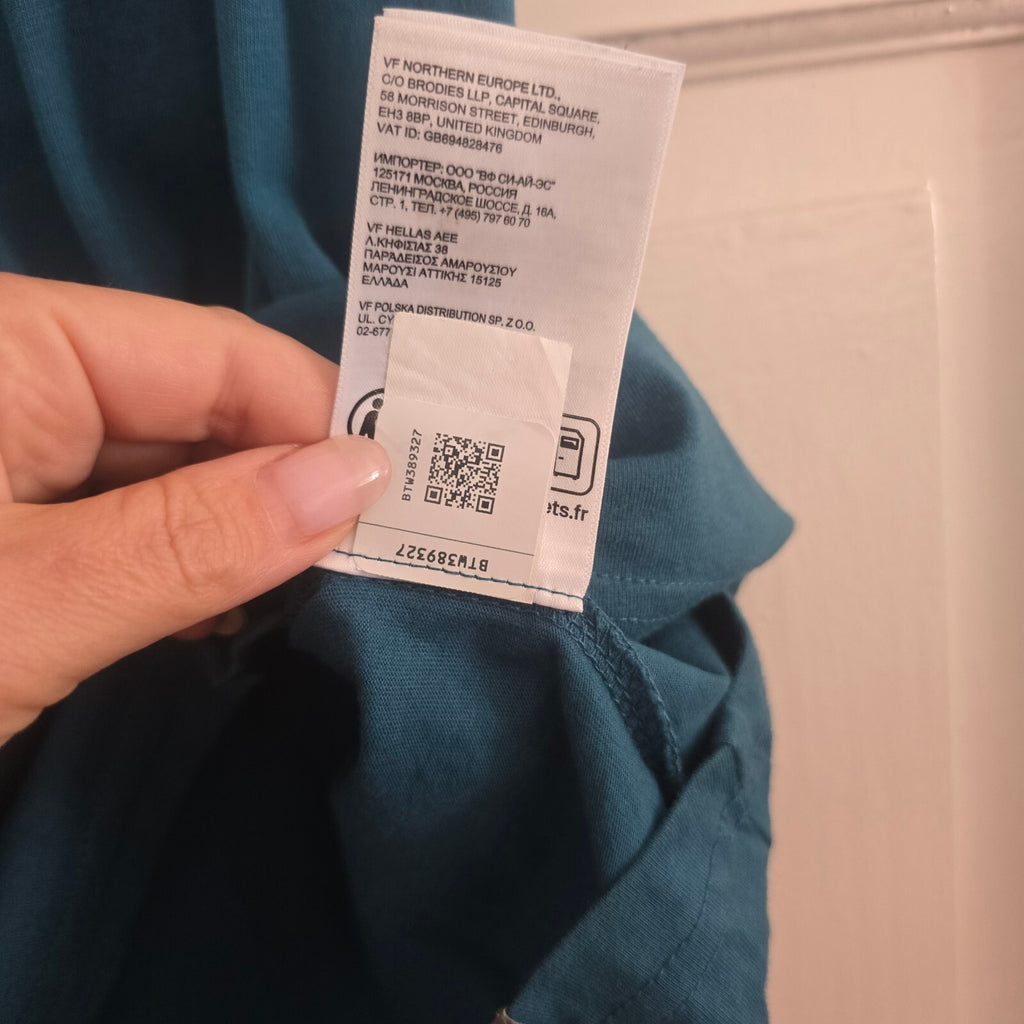 The North Face Men's Blue Graphic Crew Neck T-Shirt, Medium, Premium
