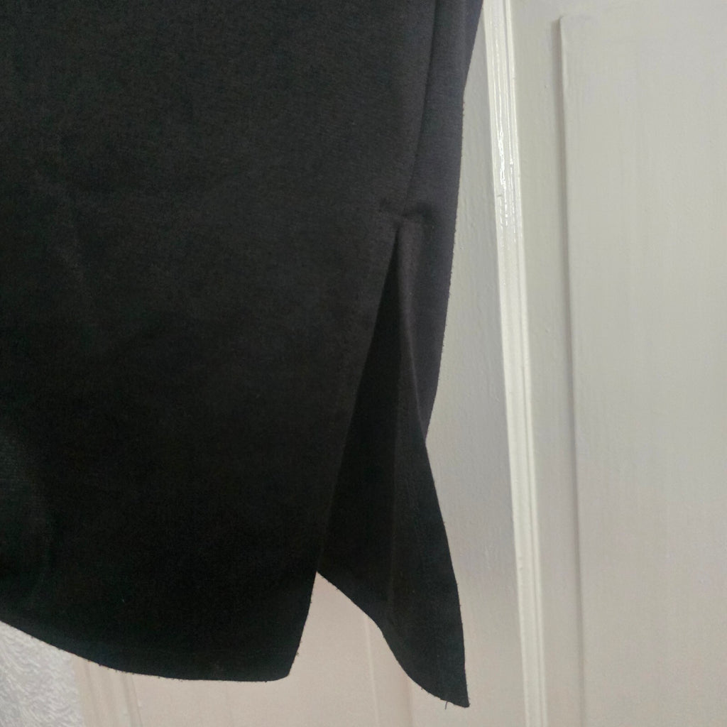 New Look Black Sleeveless Longline Blazer Vest Wasitcoat Size 10