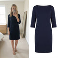 Esmara Navy Blue Knee Length Shift Dress Size S BNWT Jersey thick material
