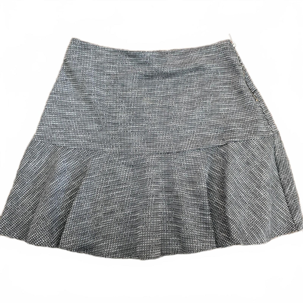 Primark Grey Flared Mini Skirt Size UK 8, preppy, monochrome, tweed like