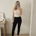 French Connection Black Slim Fit Tailored Smart Leggings Trousers Size 12