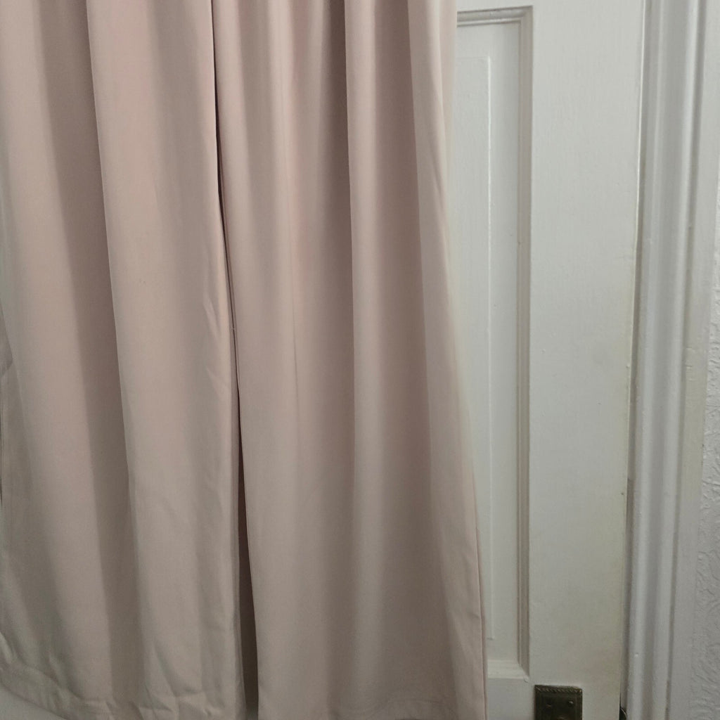 Boohoo Stone Wide Leg Trousers with White Drawstring Waistband UK 16 BNWT