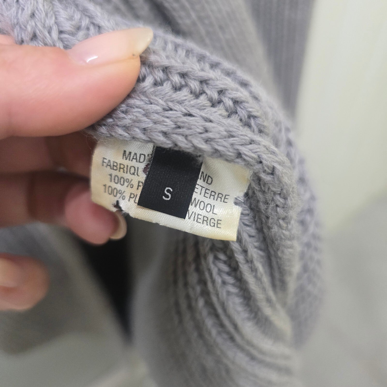 Joseph Grey Wool Knit Longline Cardigan Designer Luxury Premium Layering Size S