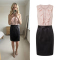 Miss Selfridge Two-Tone Ruffle Front Sleeveless Mini Dress Size 8 y2k