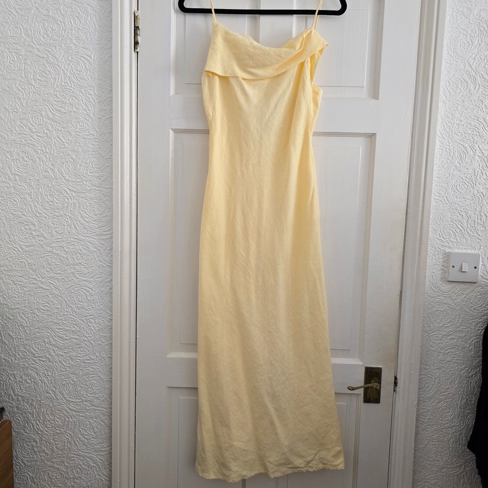 Zara Yellow Slip Maxi Long Dress with Spaghetti Straps, Size XS, BNWT