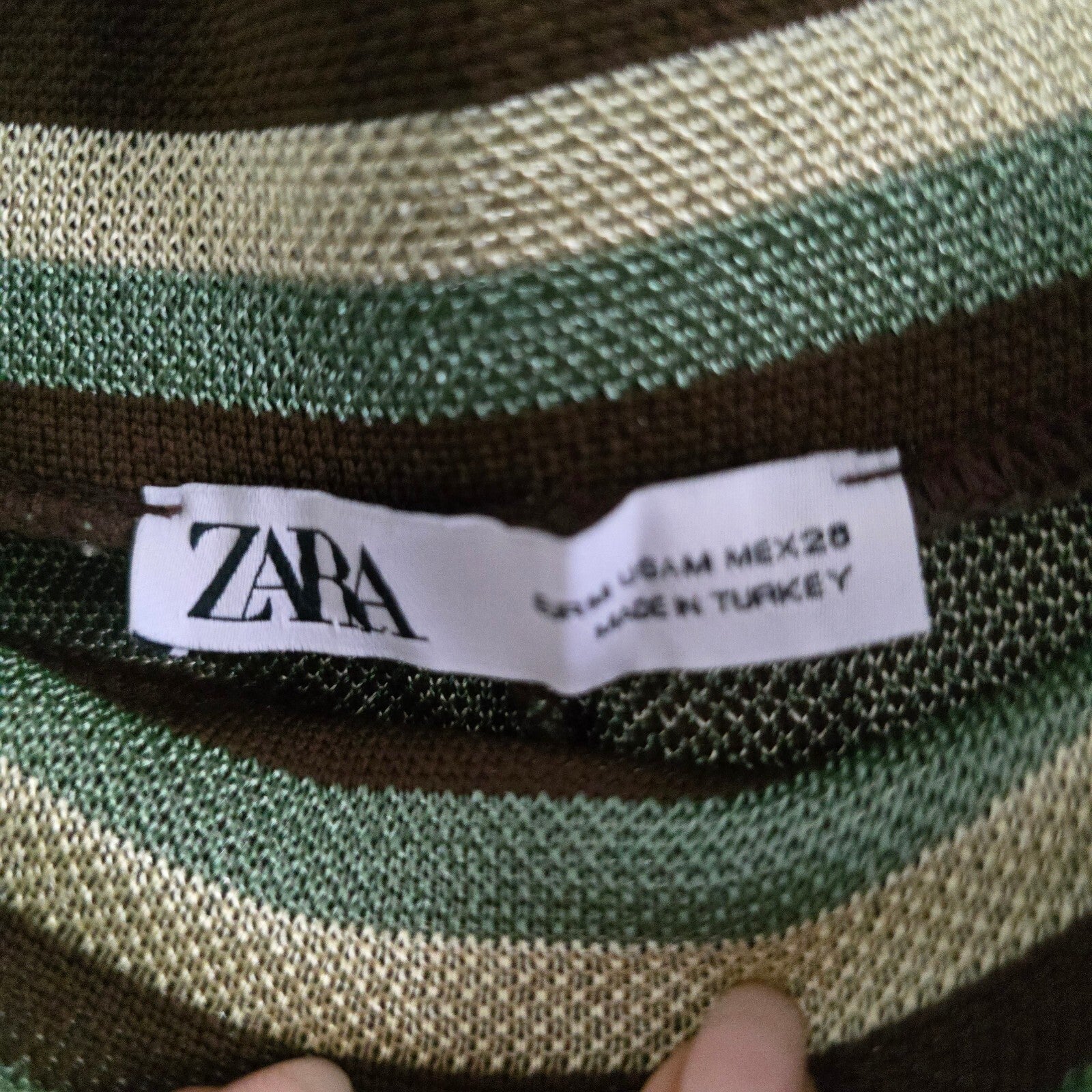 ZARA Geometric Pattern Knit Wide-Leg Trousers, Blogger item, size M
