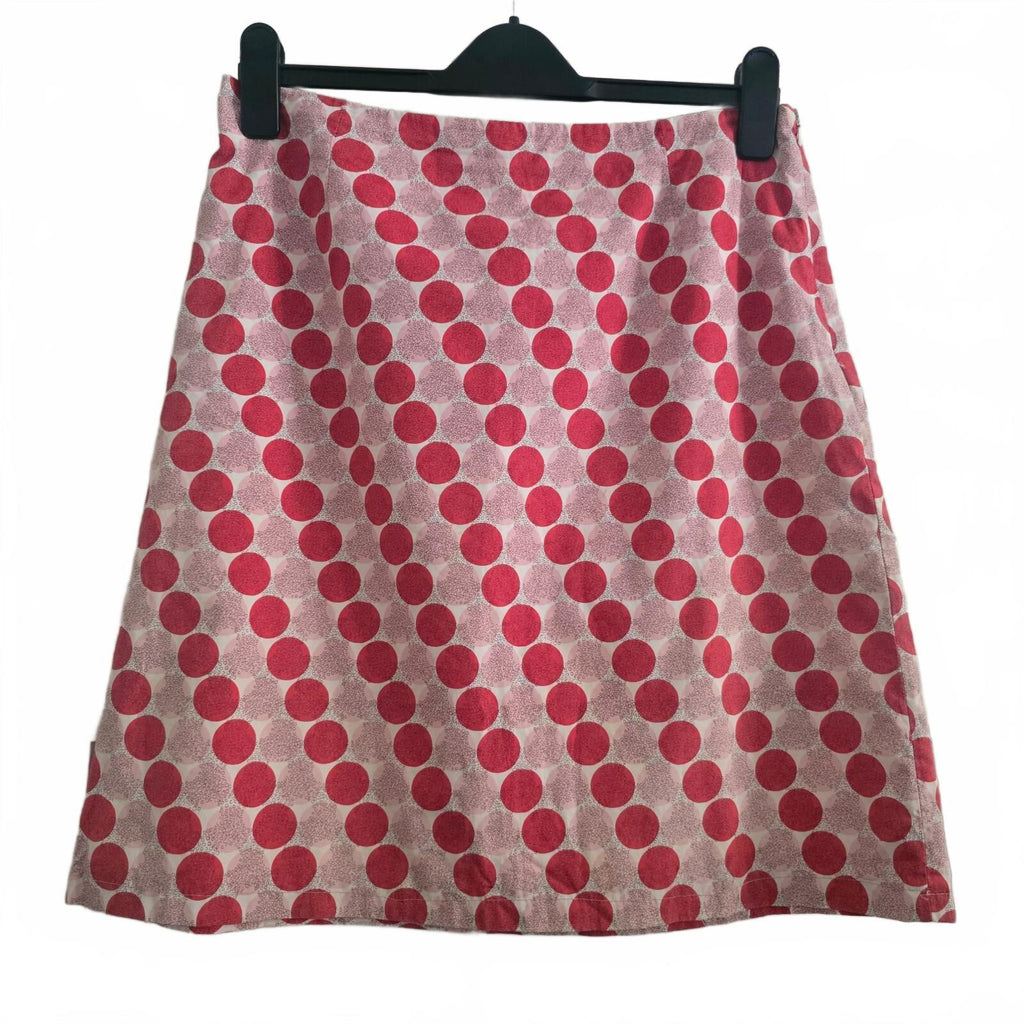 Boden Red and Pink Polka Dot Mini Skirt Size 14