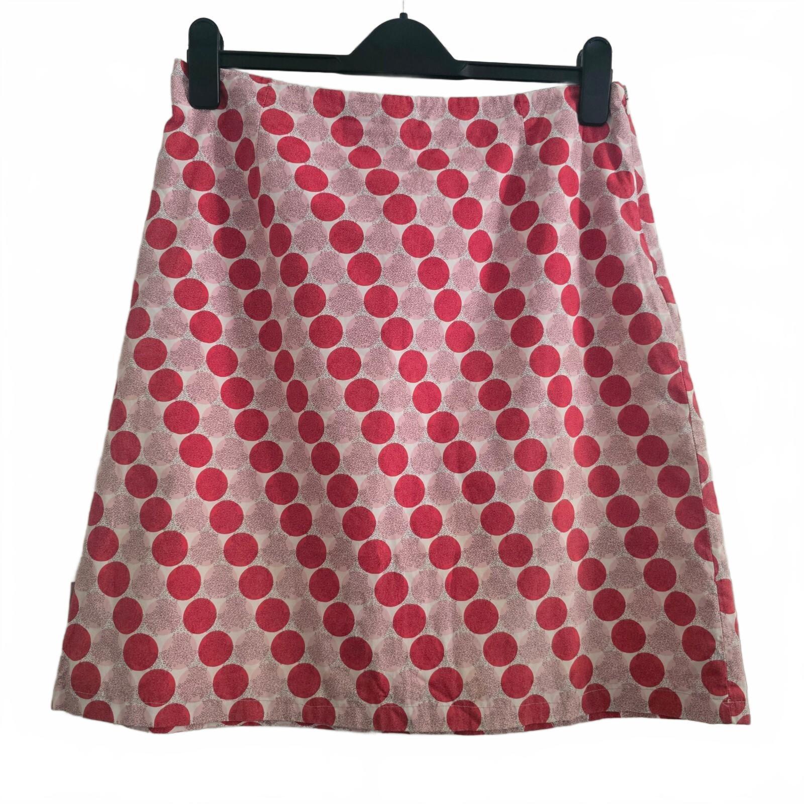 Boden Red and Pink Polka Dot Mini Skirt Size 14