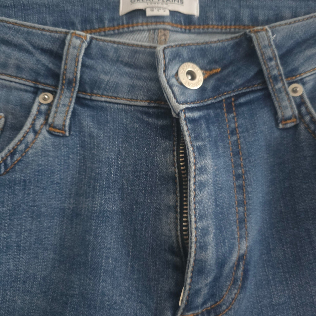 Great Plains London Blue Denim Jeans UK Size 10, stretch, high waist, skinny