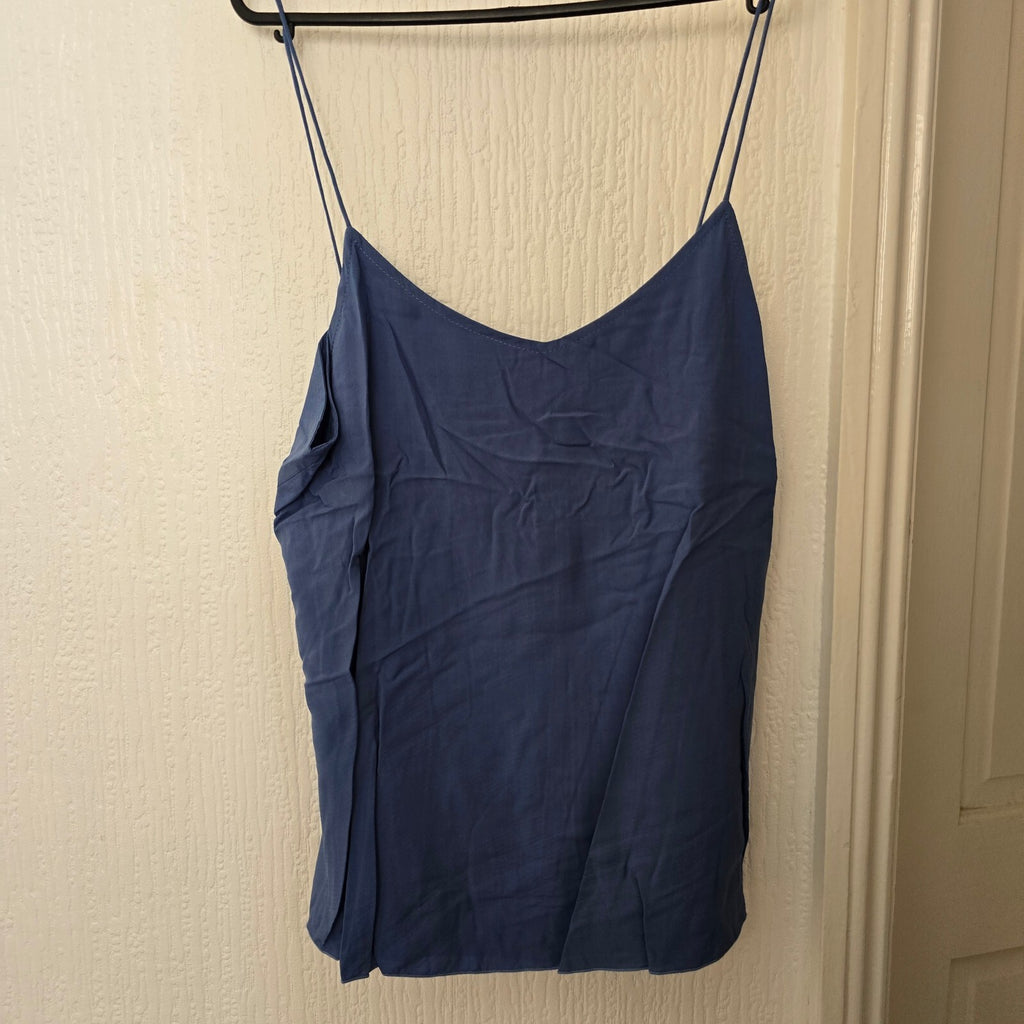 IMI LOA Blue Silk Handmade Camisole Top Size 2 (Size S)