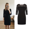 Jessica Howard Black Lace Sleeve Cocktail Dress UK Size 10, party, glam
