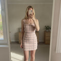 I Saw It First Beige Checked Pinafore Dress, size 10, BNWT, workwear, summer