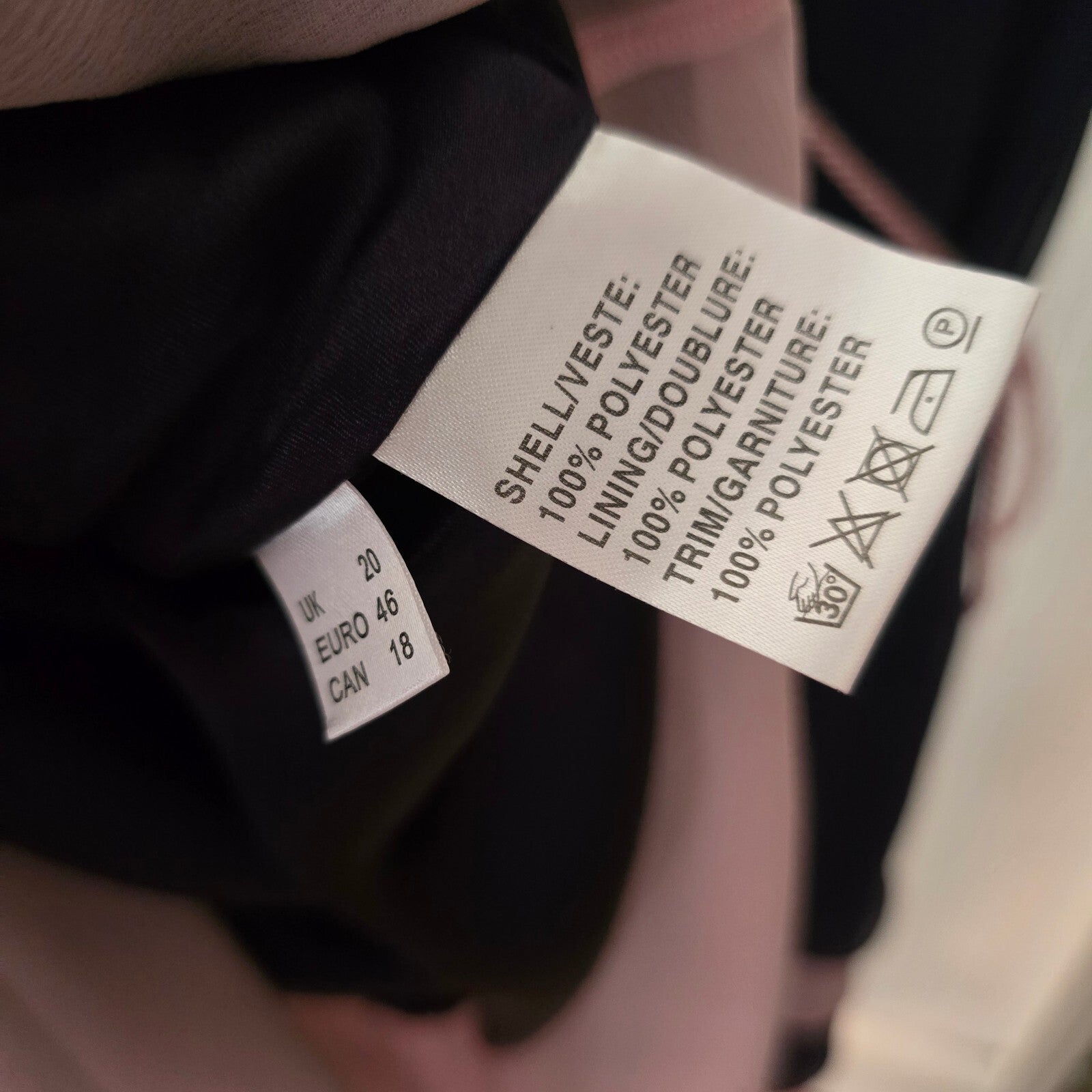 Jacques Vert Navy and Pink Layered Ruffle Dress Suit & Bolero Jacket 20 coord