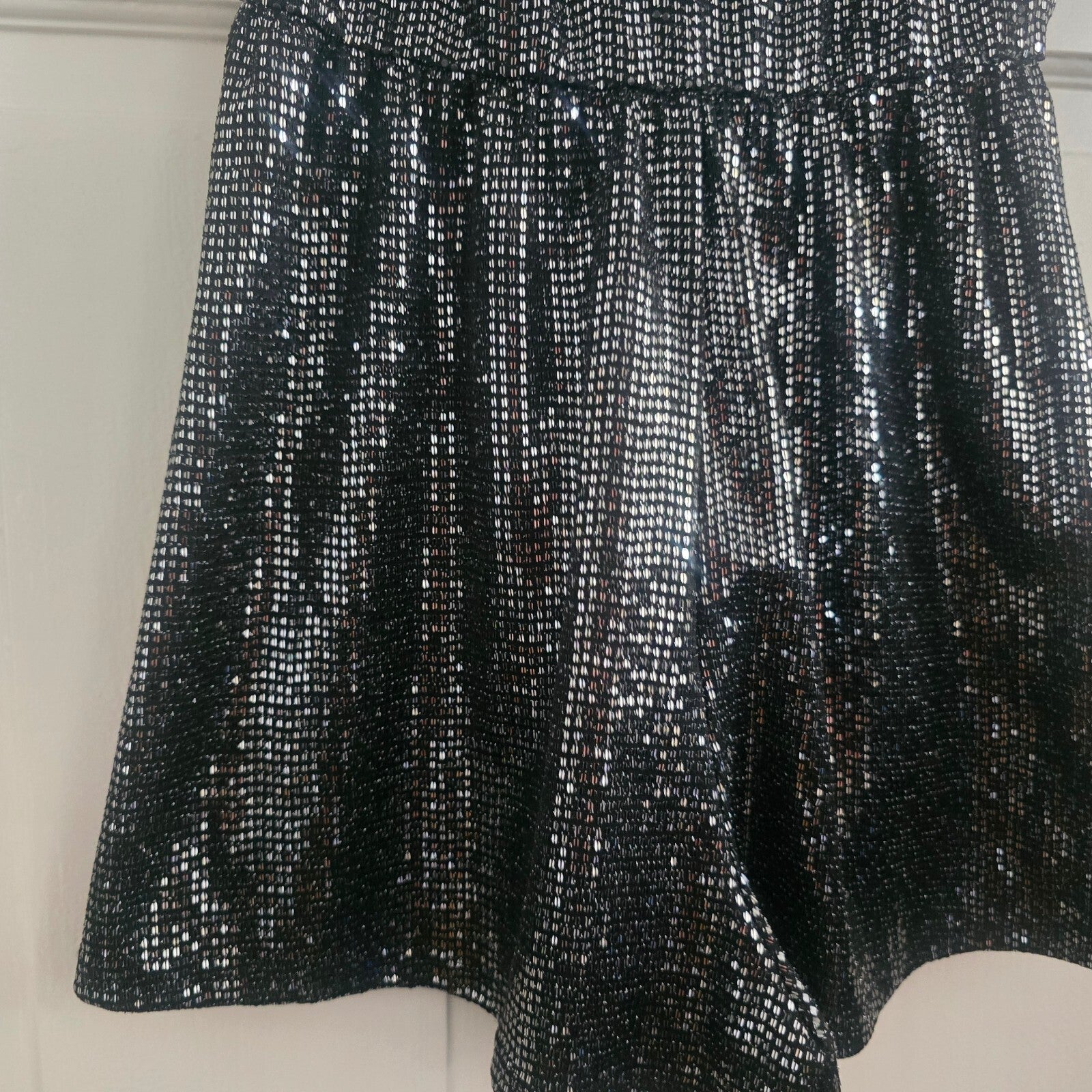 H&M Divided Black Sequin Spaghetti Strap Romper Size S, glam, party,