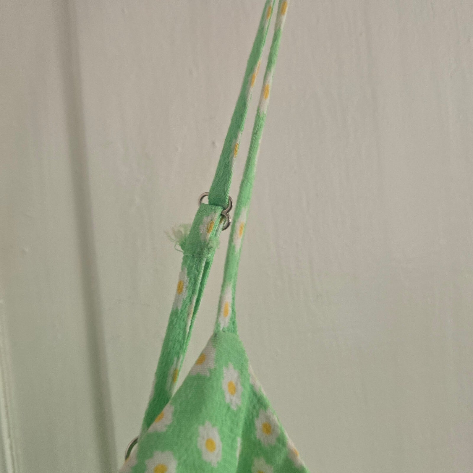 ZARA Green Daisy Print Spaghetti Strap Romper Playsuit Size S cute ditsy