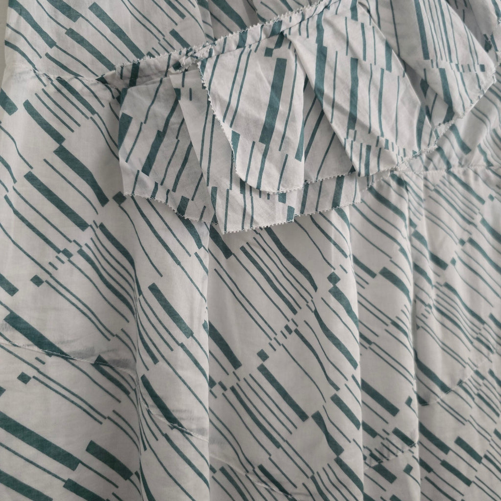 Farhi Sleeveless Ruffle Detail Cotton Dress UK Size 10, lightweight, summer,