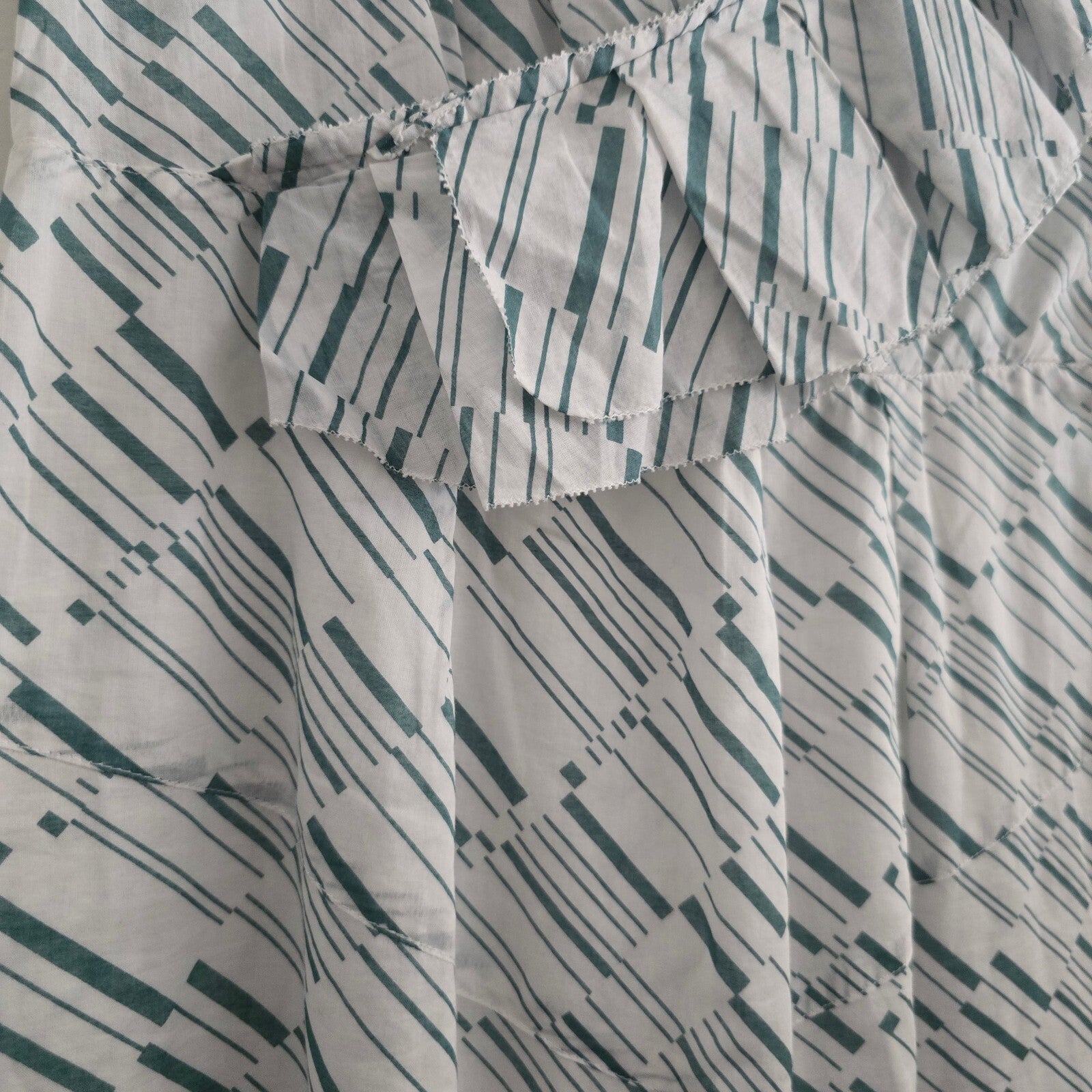 Farhi Sleeveless Ruffle Detail Cotton Dress UK Size 10, lightweight, summer,