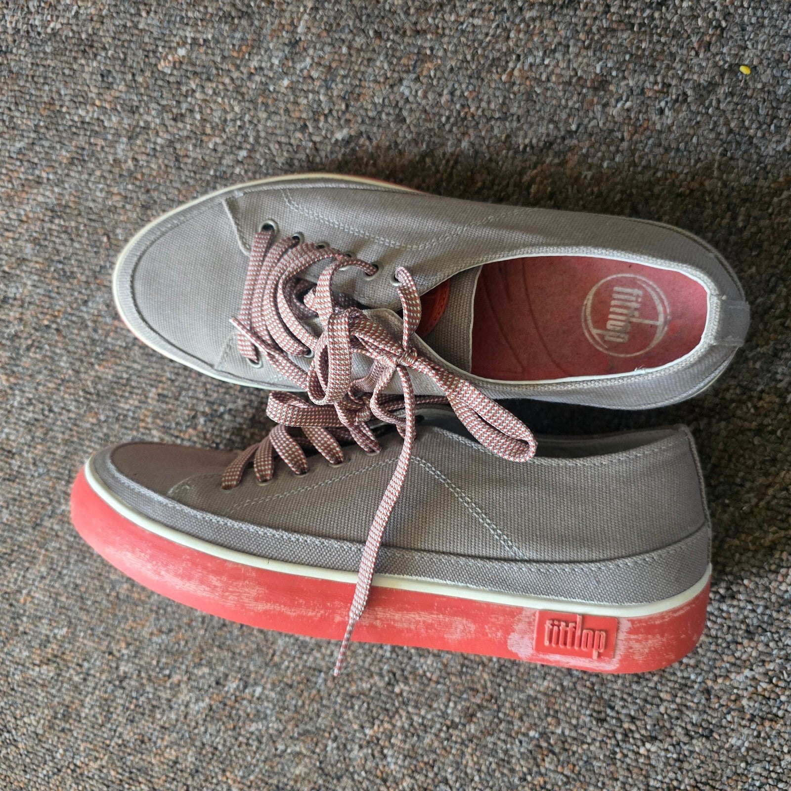 FitFlop Casual Canvas Shoes with Red Soles Size UK 6 / EUR 39