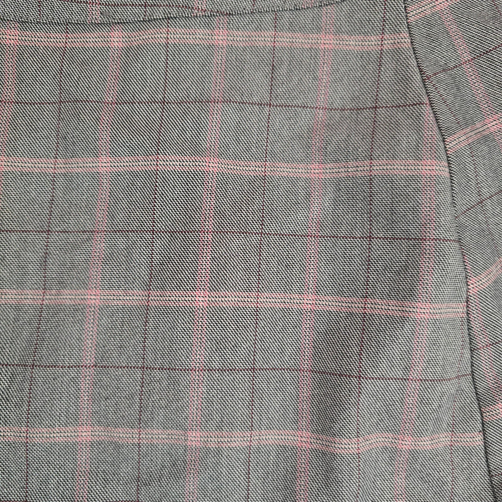 Primark Grey and Pink Checked Mini Skirt UK 10, preppy