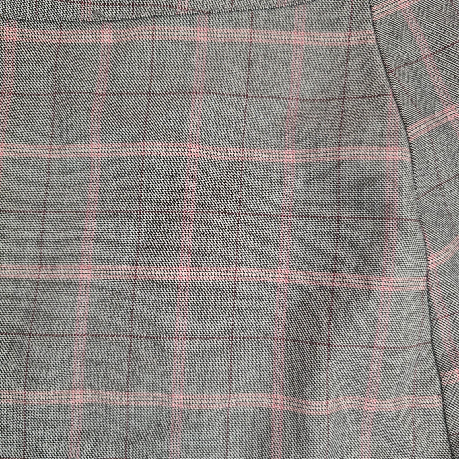 Primark Grey and Pink Checked Mini Skirt UK 10, preppy